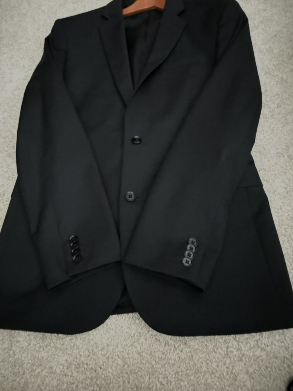 Express Photographer Slim Fit Suit Jacket Blazer Black Men 38 Long - Picture 4 of 8